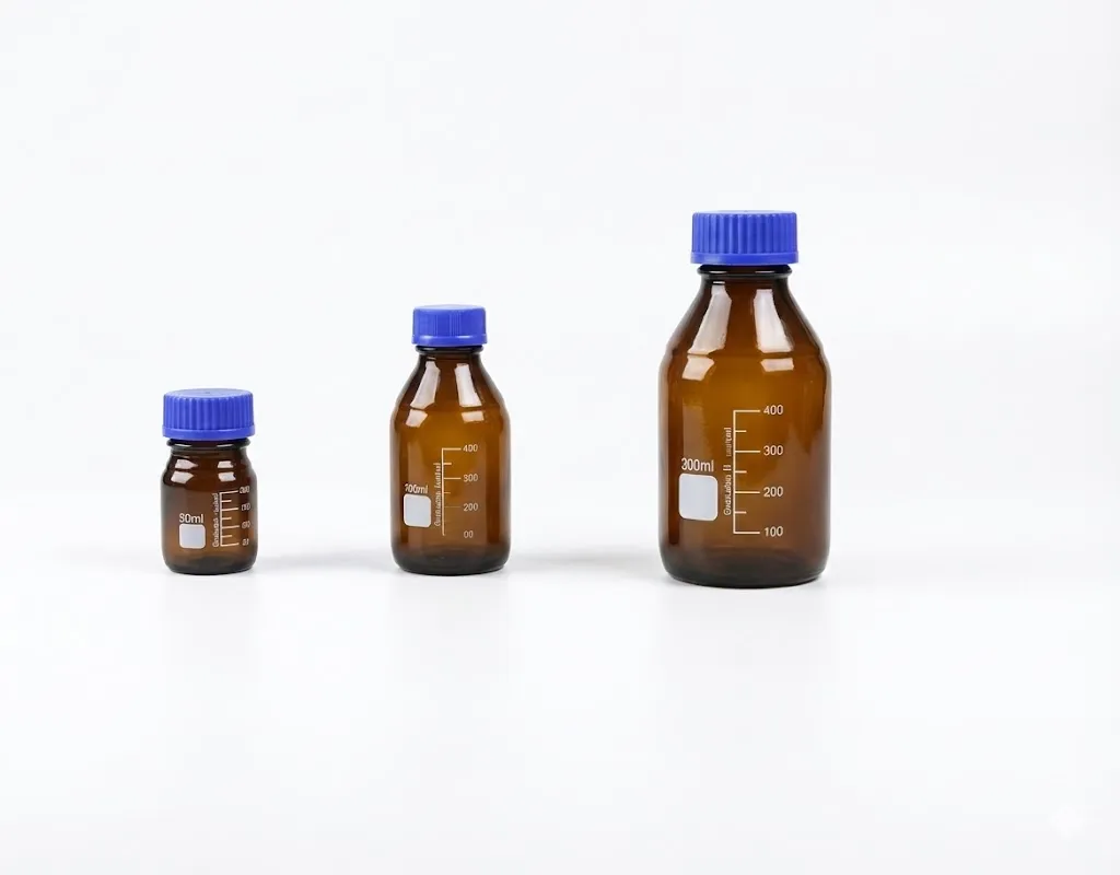 Frascos Ambar con Tapa 50ml -250ml - 500ml Import.