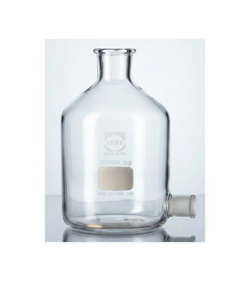 FRASCO CON ESMERILADO INFERIOR, LLAVE Y SEGURO